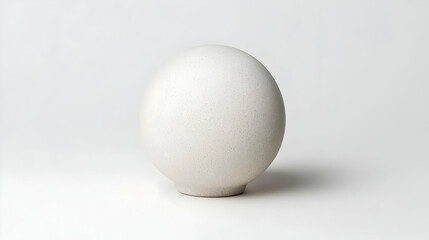 White Ceramic Sphere On White Background