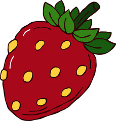  red strawberry drawing.