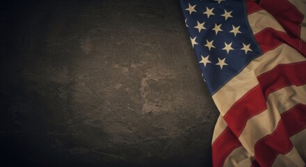 american flag on grunge background