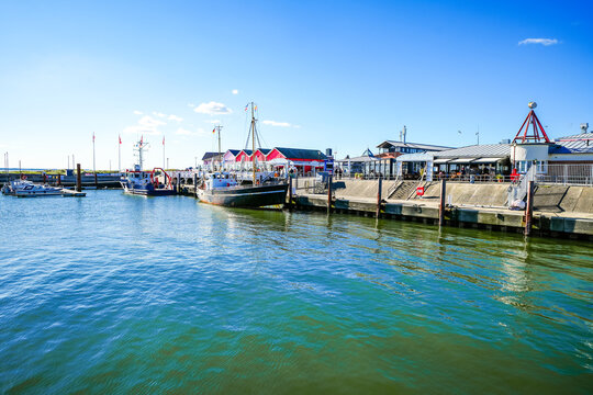 Surroundings at the port of List on the North Frisian island of Sylt.
