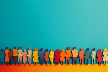 Naklejka premium Diverse People United in Celebration Illustration