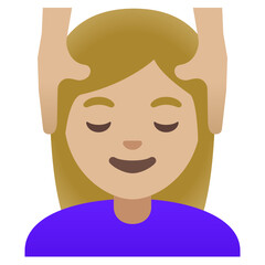 Woman Receiving Head Massage Emoji
