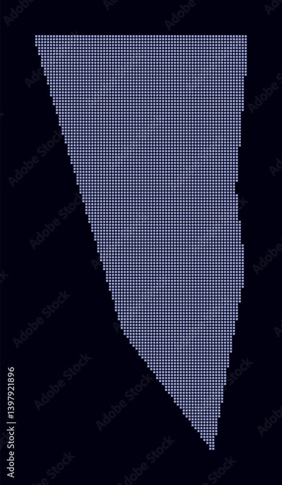Poster gibraltar dotted map. digital style map of the country on dark background. gibraltar shape with squa