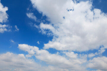blue sky with white clouds photo background
