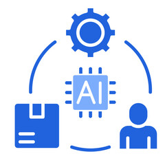 Obraz premium Supply Chain Intelligence Icon Element For Design 