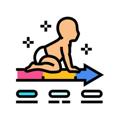 development child care nurse color icon vector illustration