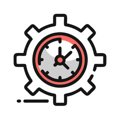  Chic Transparent Gear Clock Illustration