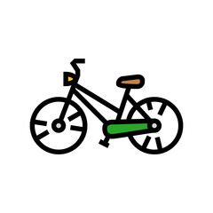 Fototapeta premium bicycle eco conscious color icon vector illustration