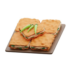 3d illustration of Martabak