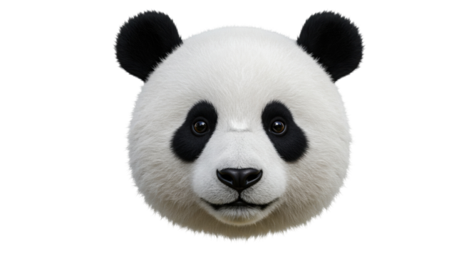 Isolated Panda Head