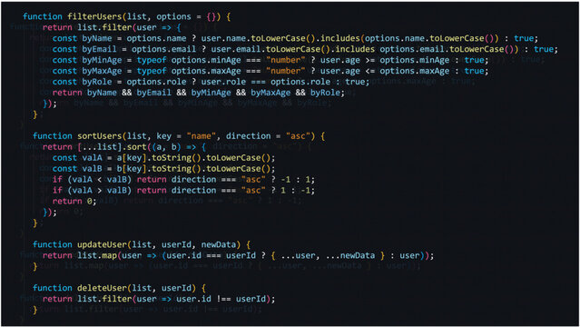Code, javascript web programming source code. Abstract code background, Java code of web page vector illustration