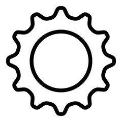 Cog icon. Vector line icon