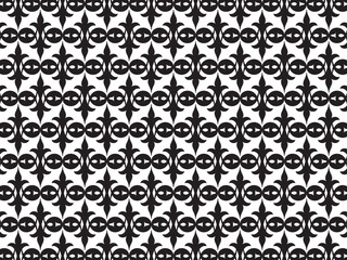 A black and white pattern featuring numerous stars scattered across the surface