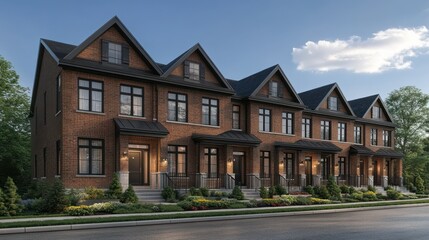 Row Houses with Front Yards