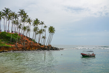 Fototapeta premium Scenic landscape of Weligama Beach in Sri Lanka, Asia