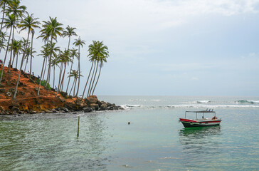 Fototapeta premium Scenic landscape of Weligama Beach in Sri Lanka, Asia