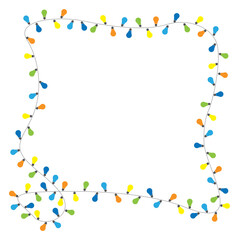 Light bulb frames with blank space for a text that can use for invitations, celebrations and any 