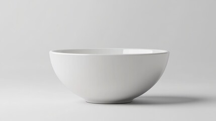 Empty white ceramic bowl on white background. (1)