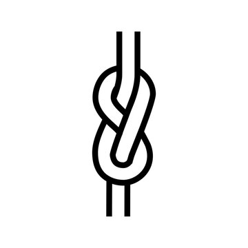 figure eight nautical knot line icon vector illustration