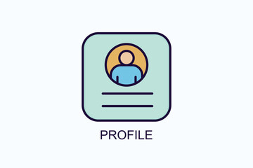 Profile Icon Or Logo Isolated Illustration