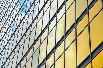 Windows of business building. Modern city building. Building abstract.  Building background.