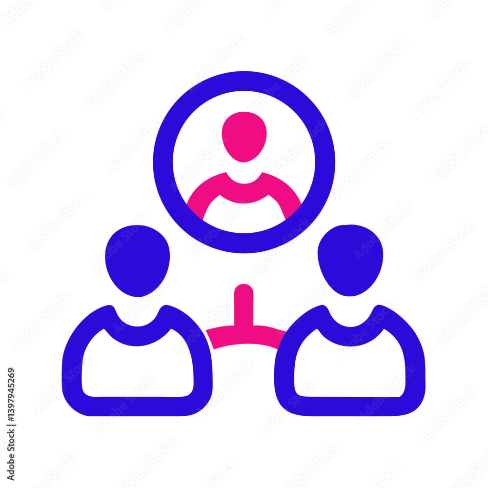 Poster team member profile icon with two connected users