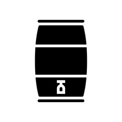 rainwater collection barrel sustainability glyph icon vector illustration