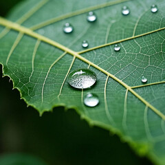 leaf macro nature water droplets