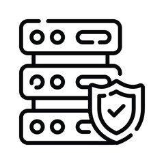 Grab this handy linear icon of safe server connection