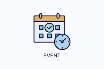 Event Icon Or Logo Isolated Illustration