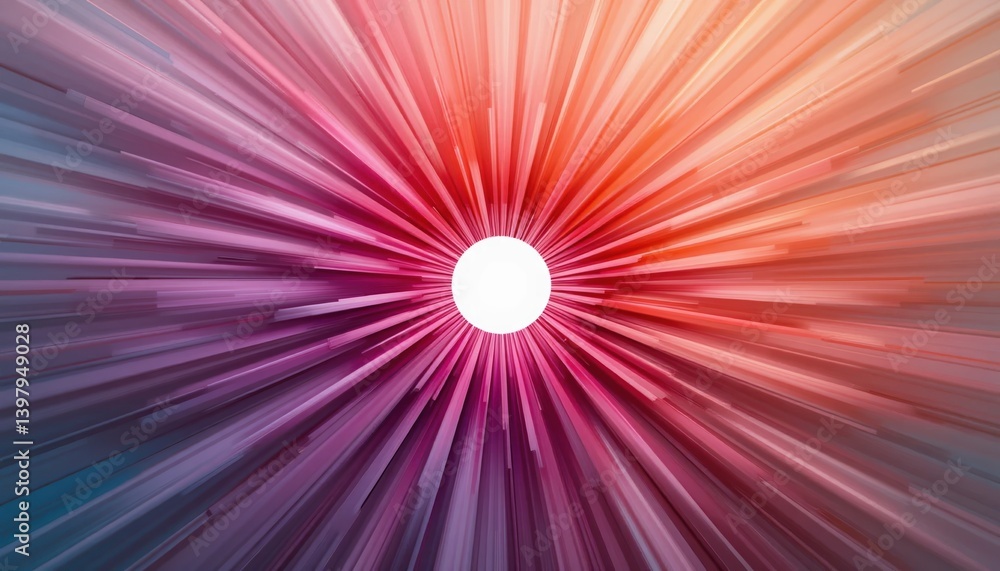 Poster dynamic burst of colorful light rays abstract concept visual art digital environment vibrant viewpoi