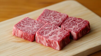 Premium Wagyu Beef Steaks Ready for Grilling Delicious Marbled Meat High Quality Gourmet Food Photography Restaurant Menu Image Foodblog Post Culinary