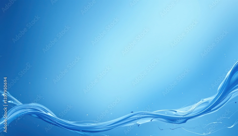 Poster flowing water wave motion underwater scene digital background serene environment abstract viewpoint 