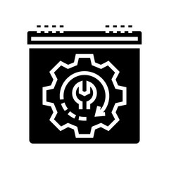predictive maintenance industry 5 glyph icon vector illustration