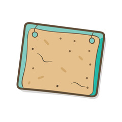 corkboard icon, corkboard vector illustration-simple illustration of corkboard, perfect for corkboard logos and icons