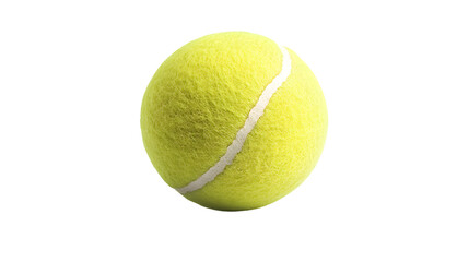 Isolated Tennis Ball on White Background with Shallow Depth of Field Captured Professionally.