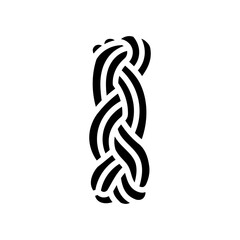 Obraz premium turks head nautical knot glyph icon vector illustration