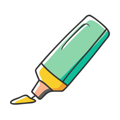 highlighter icon, highlighter vector illustration-simple illustration of highlighter, perfect for highlighter logos and icons