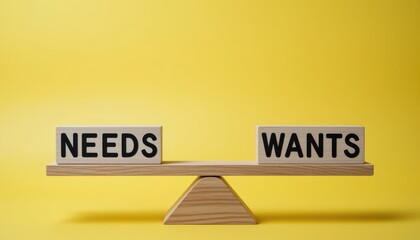 Balance concept, needs and wants