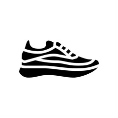 nordic walking shoes glyph icon vector illustration