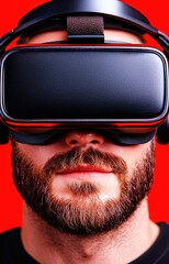 portrait of a young man wearing goggles