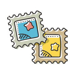 postage stamps icon, postage stamps vector illustration-simple illustration of postage stamps, perfect for postage stamps logos and icons