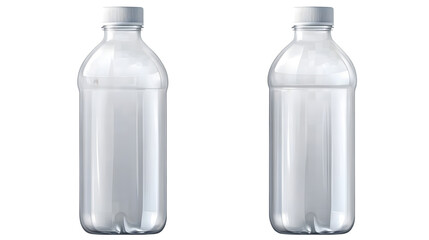 Clear Plastic Bottle on Transparent Background for Clean and Versatile Design Elements