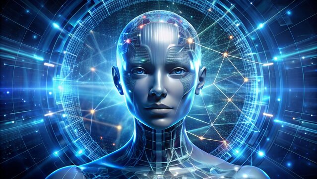 AI robort art background