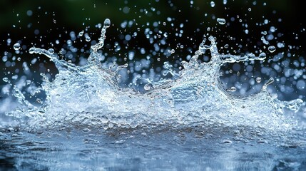Splashing Water Droplets: A Macro Photography of Water's Dynamic Energy