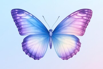 Obraz premium Pastel butterfly wings gradient background design