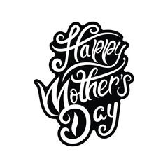 happy mother's day typography design