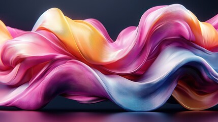 Obraz premium Abstract Colorful Swirling Fabric: A Symphony of Hues