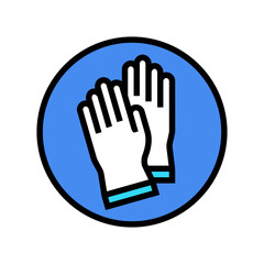 use protective gloves color icon vector illustration