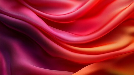 Obraz premium Abstract red, pink, orange silk fabric texture background.